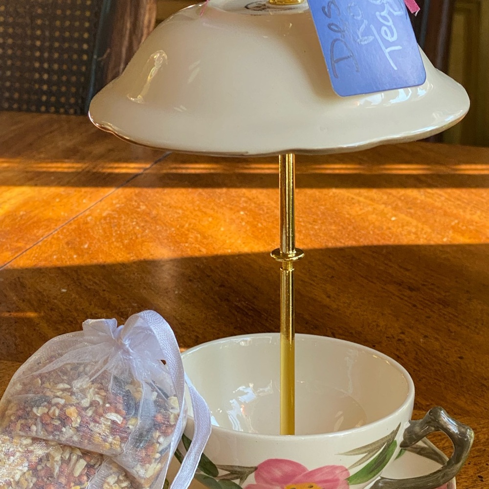 Franciscan Desert Rose Tea Cup Bird Feeder #9 - Picture 11 of 12